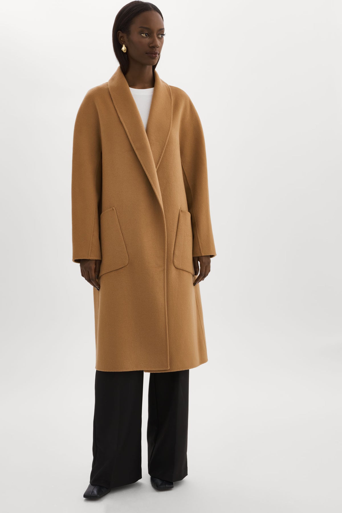 THARA | Manteau en laine à col châle