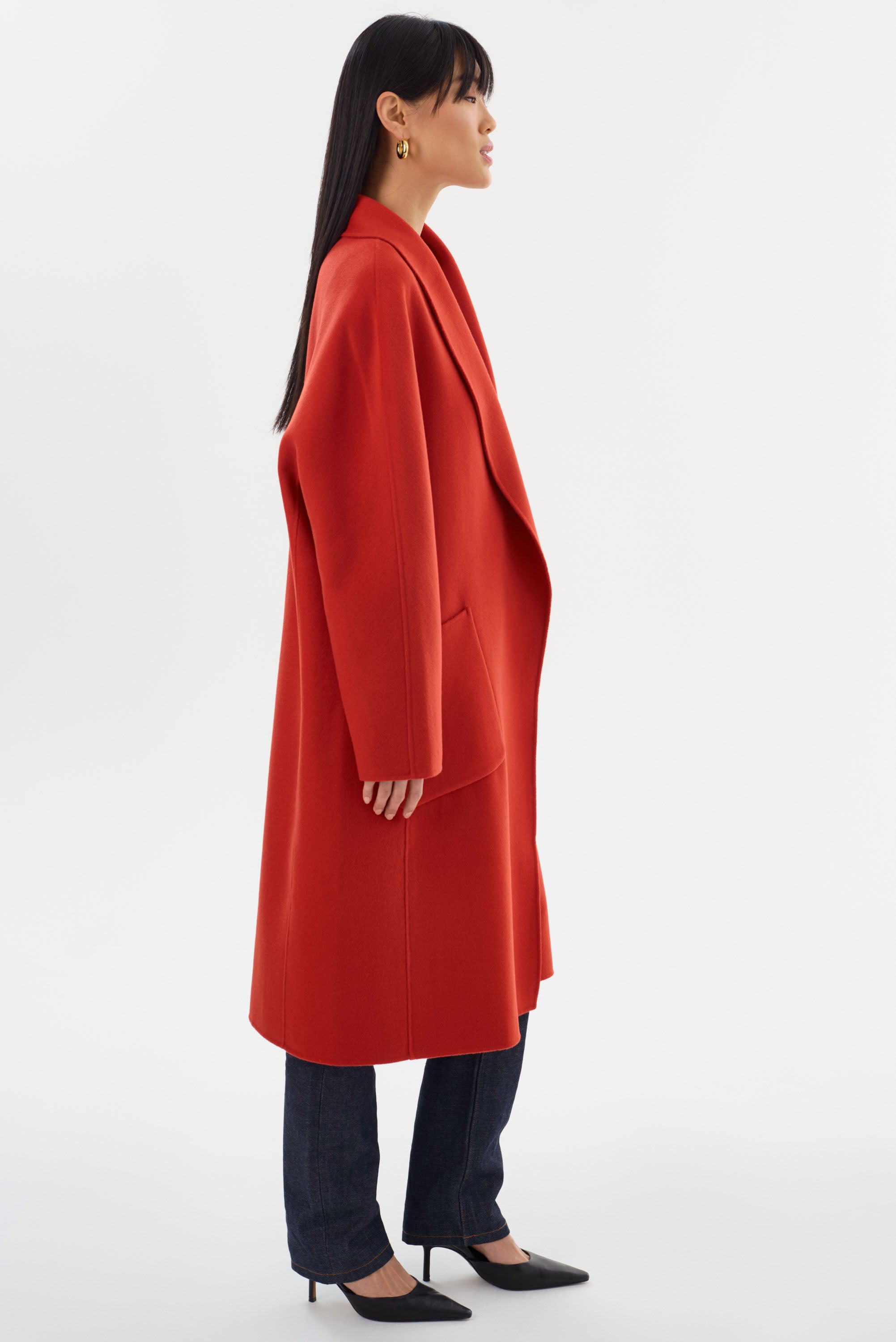 THARA | Manteau en laine à col châle