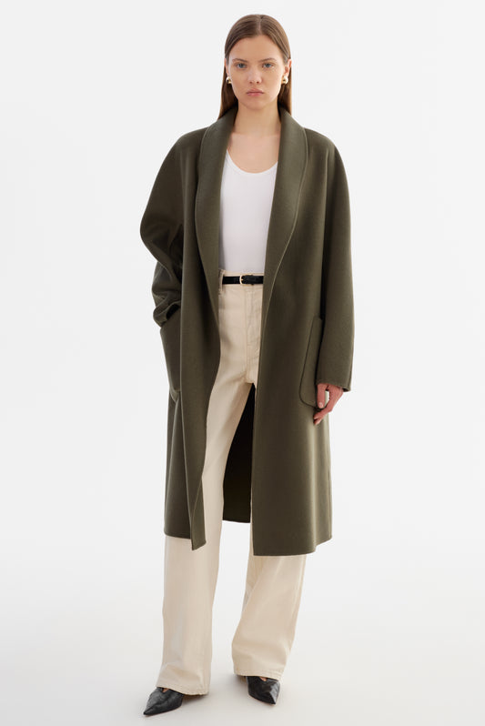 THARA | Shawl Collar Wool Coat