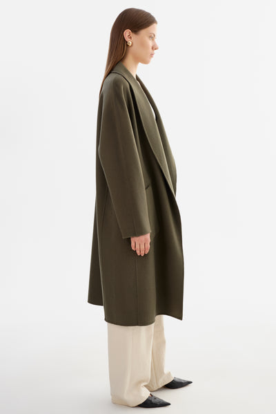 THARA | Shawl Collar Wool Coat