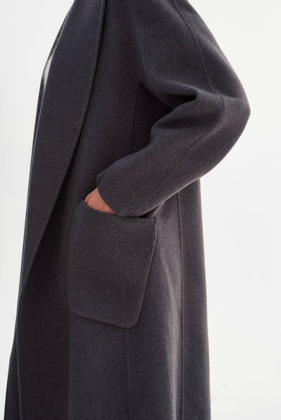 THARA | Shawl Collar Wool Coat