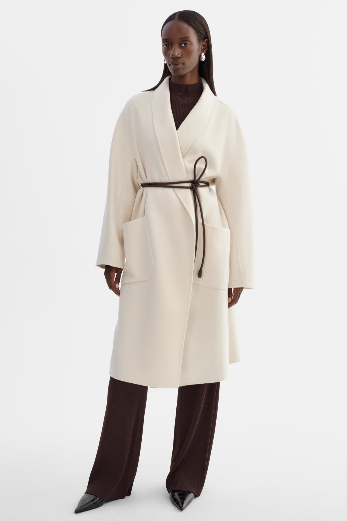 THARA | Manteau en laine à col châle