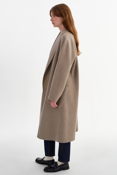 THARA | Shawl Collar Wool Coat