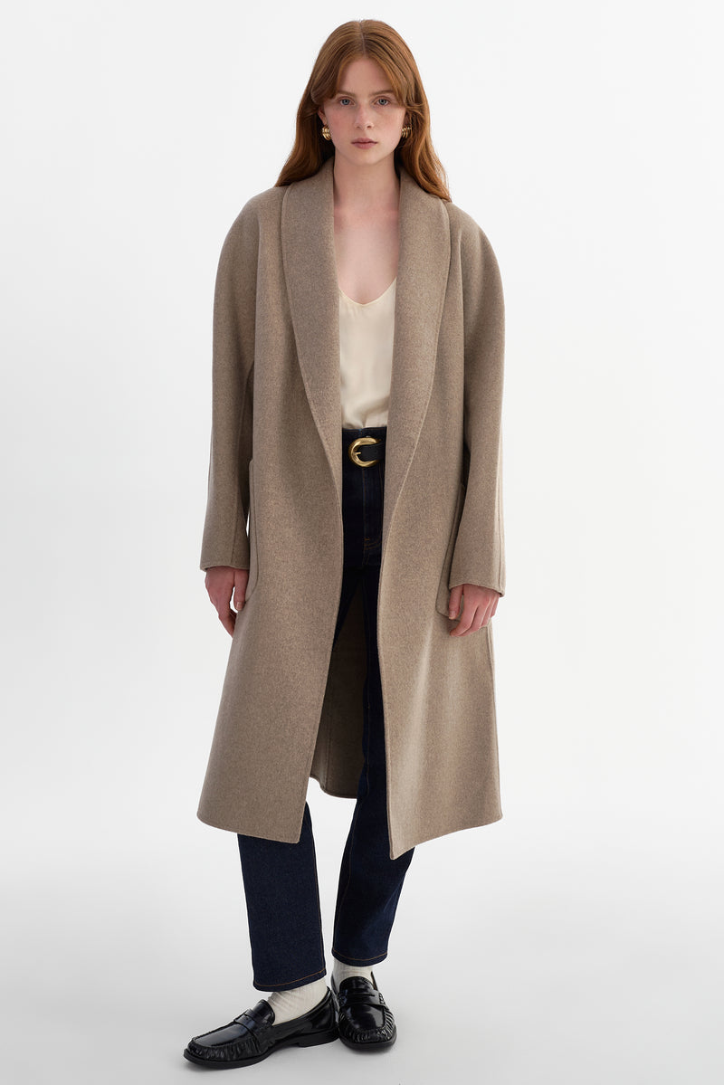 Shawl Collar Wool Coat