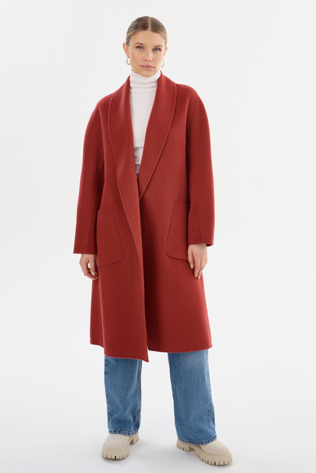 THARA | Shawl Collar Wool Coat