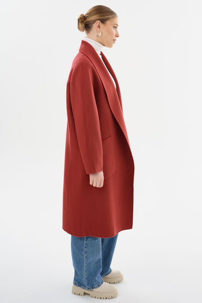 THARA | Shawl Collar Wool Coat