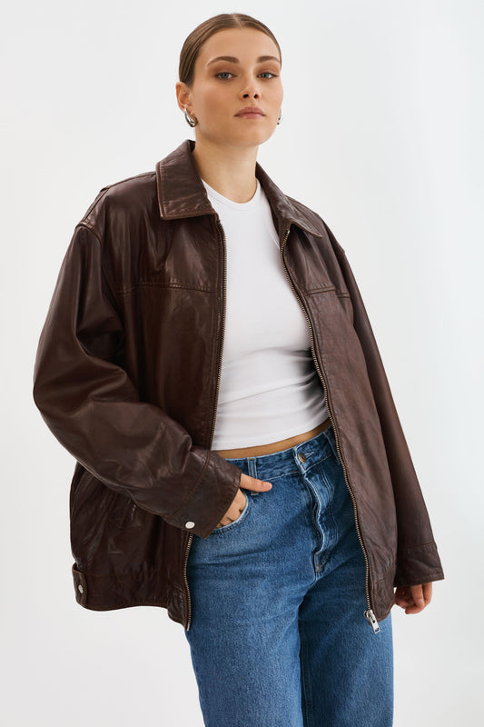 THEIA | Manteau aviateur en cuir