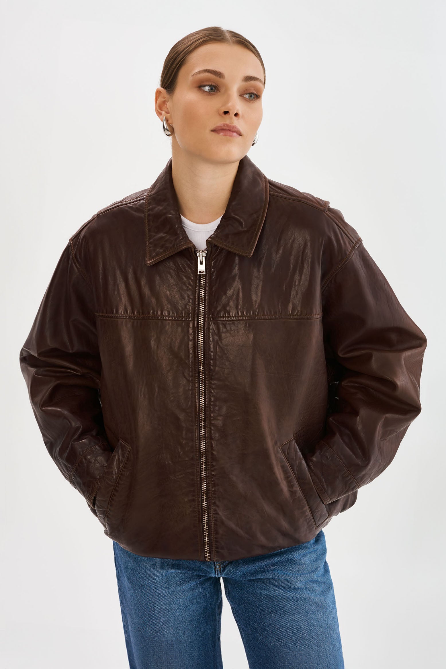 THEIA | Manteau aviateur en cuir