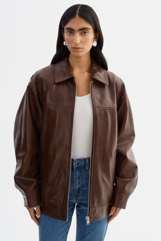 THEIA | Manteau aviateur en cuir