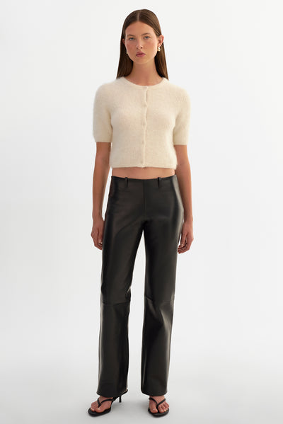 TIA | Low Rise Leather Pants