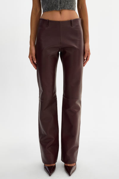 TIA | Low Rise Leather Pants