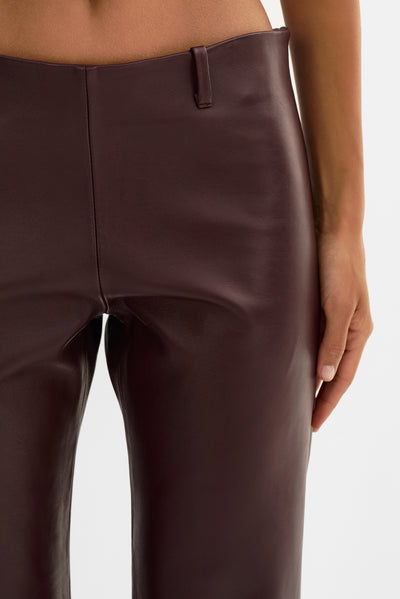 TIA | Low Rise Leather Pants