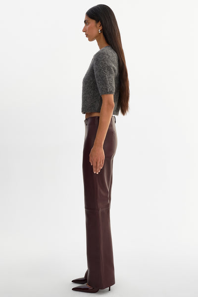 TIA | Low Rise Leather Pants