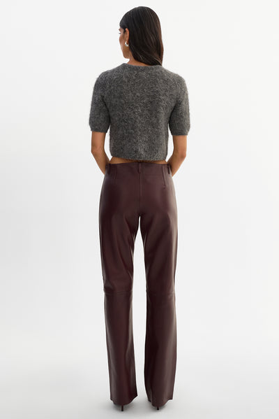 TIA | Low Rise Leather Pants