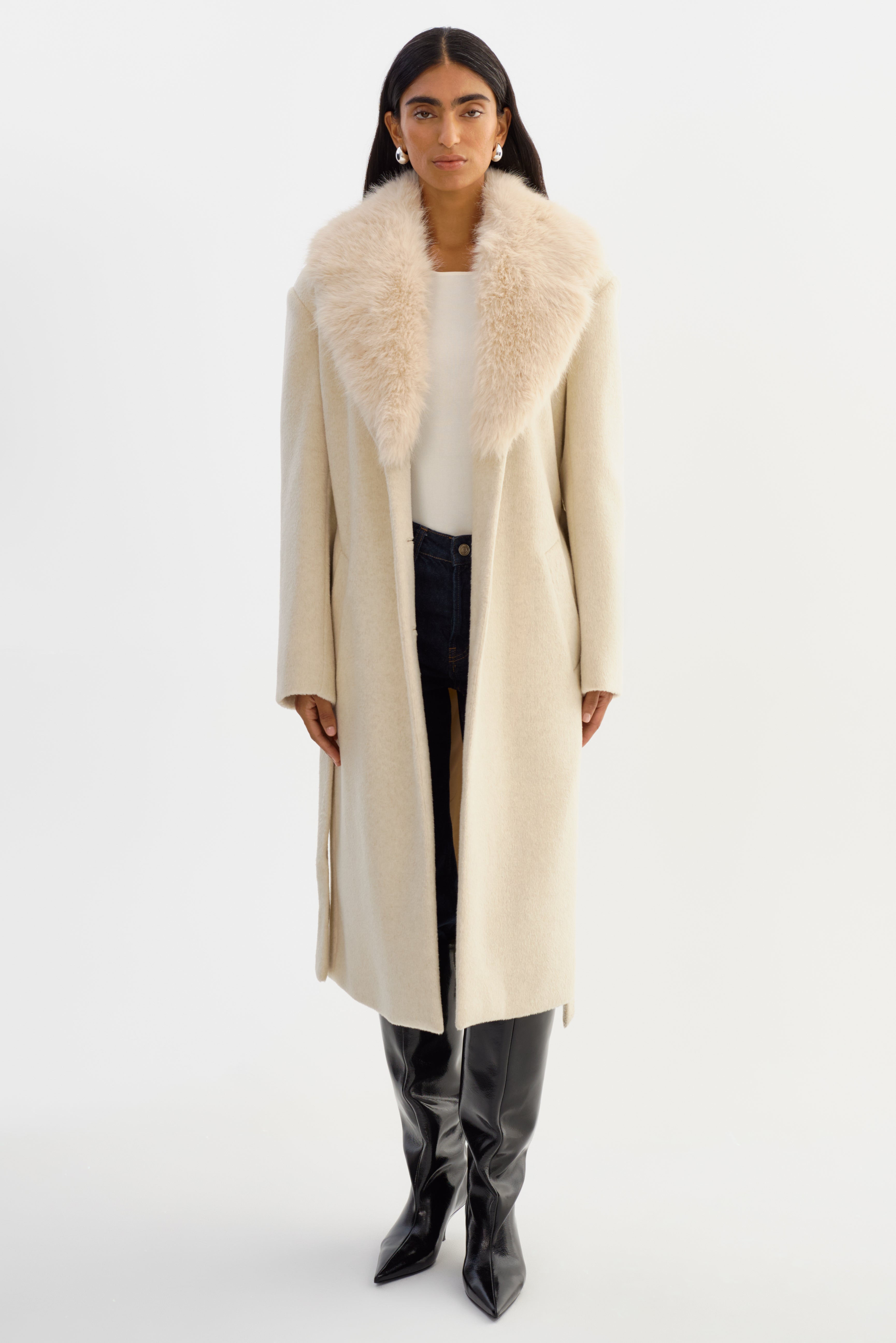TILLIE | Manteau en laine ceinturé