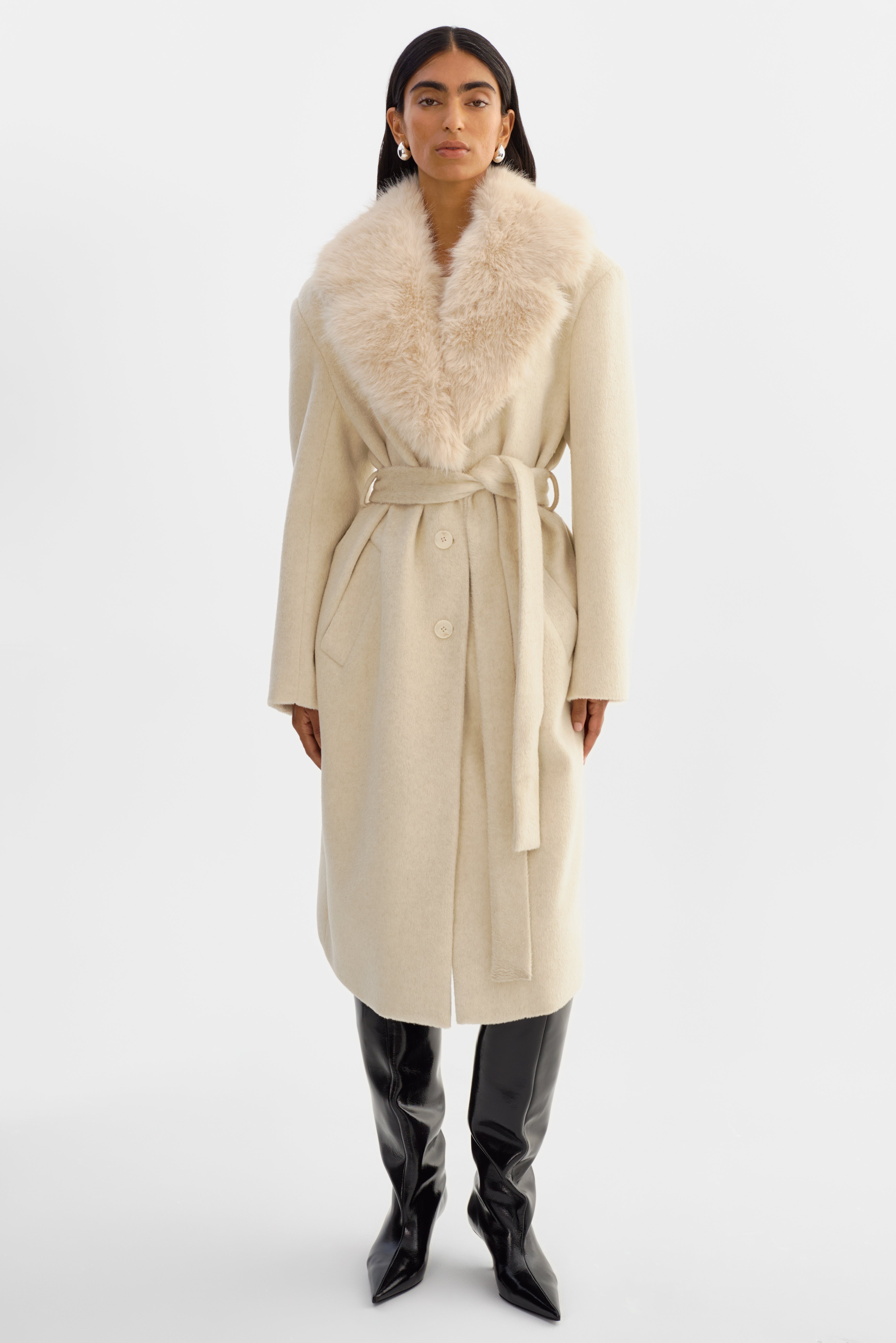TILLIE | Manteau en laine ceinturé
