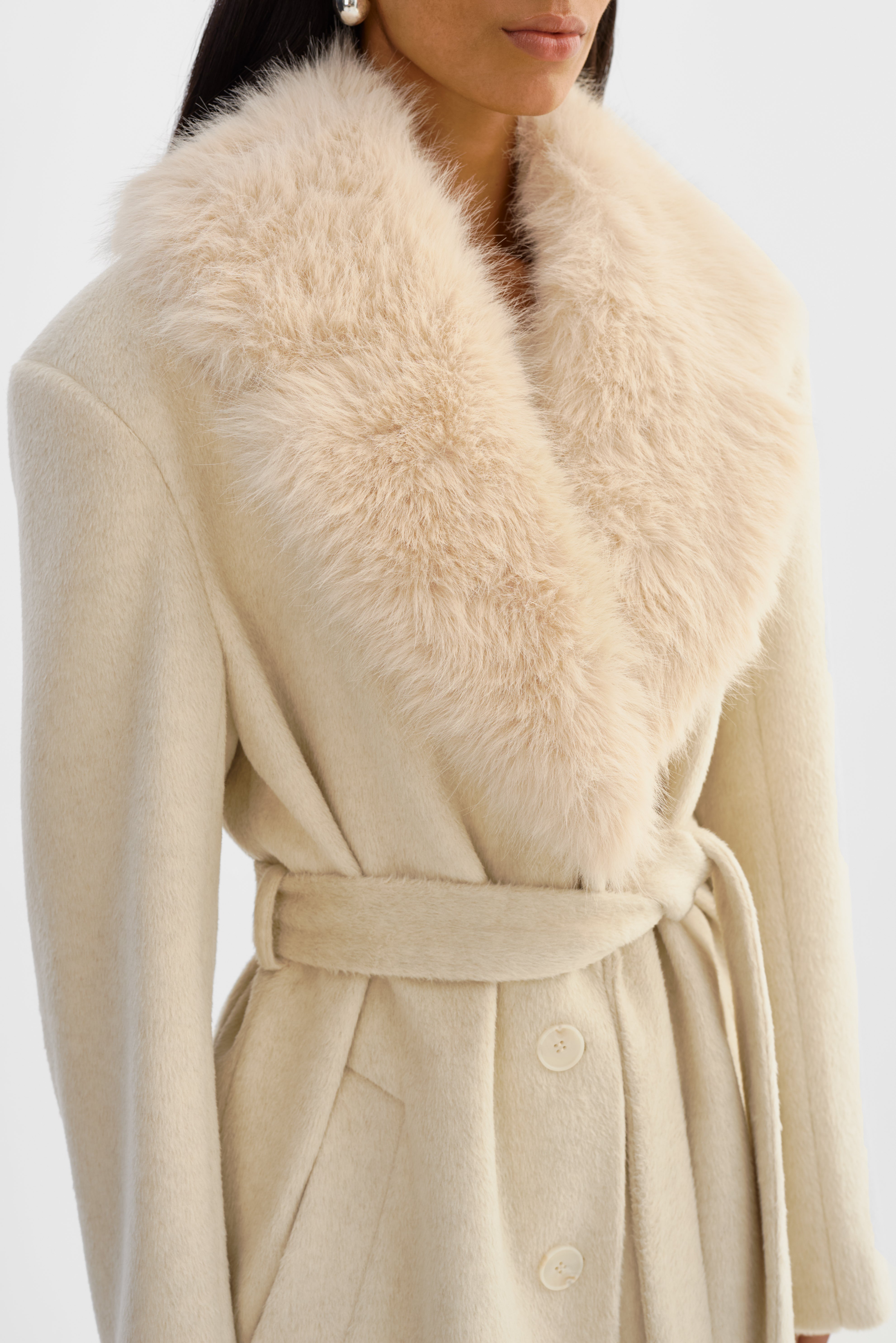 TILLIE | Manteau en laine ceinturé