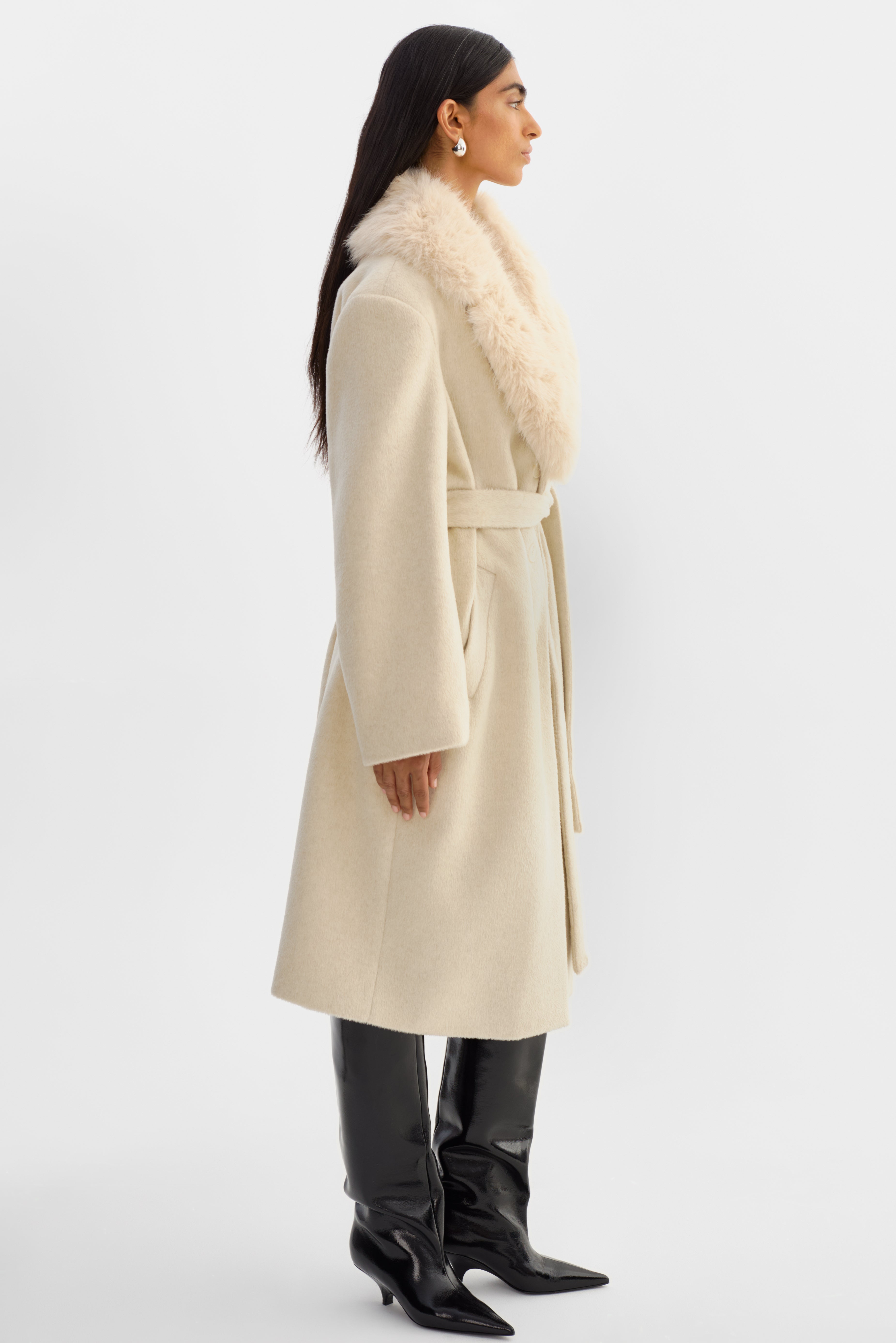 TILLIE | Manteau en laine ceinturé