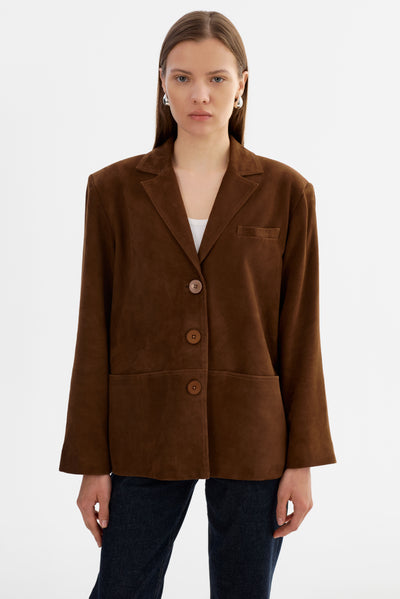 TORI | Suede Leather Blazer