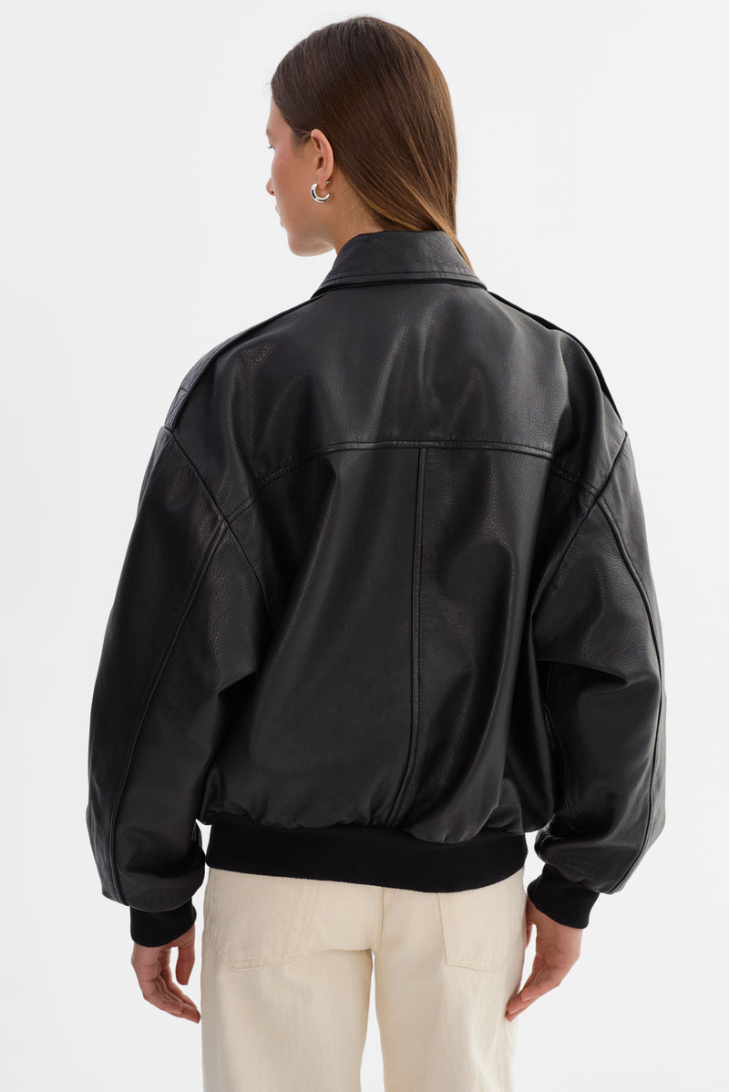 Leather Bomber Jacket
