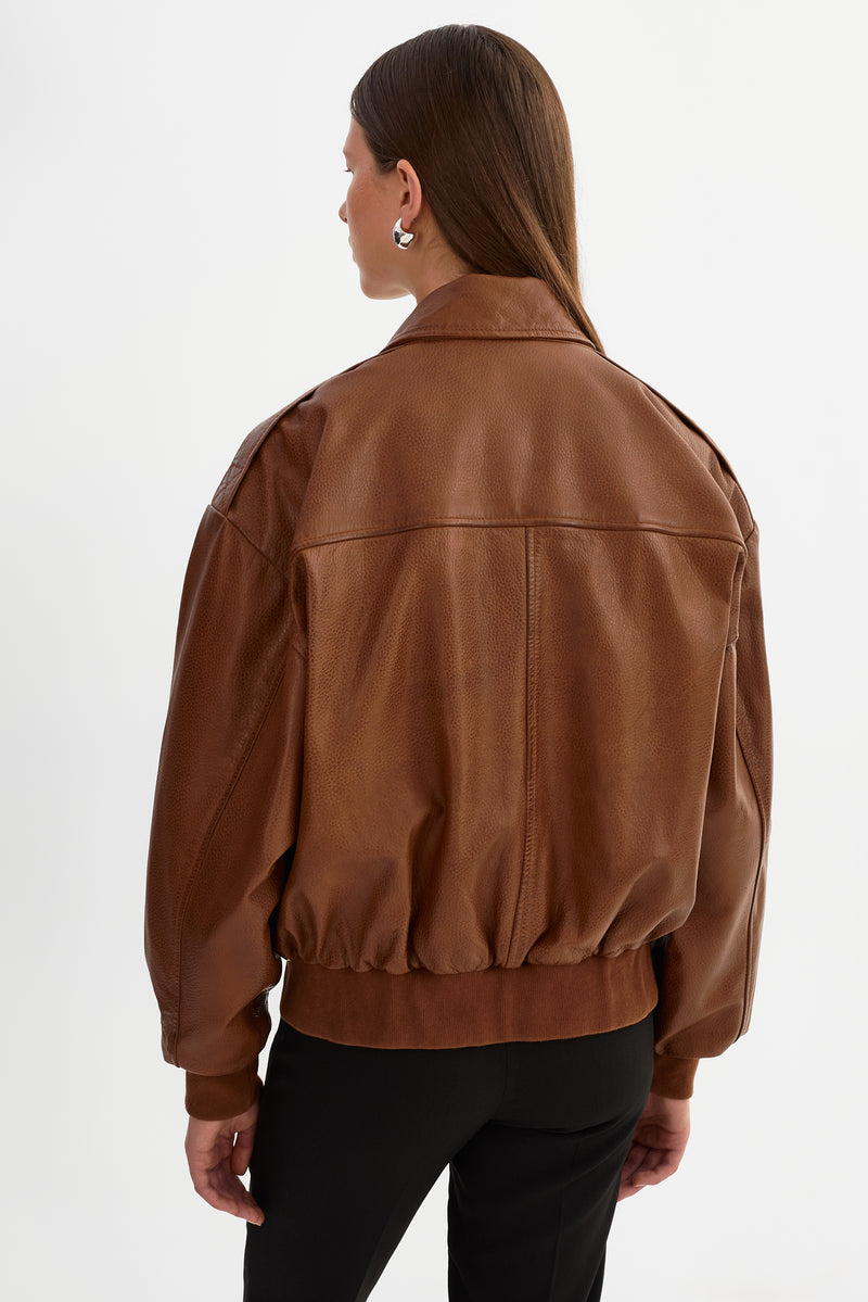 Leather Bomber Jacket