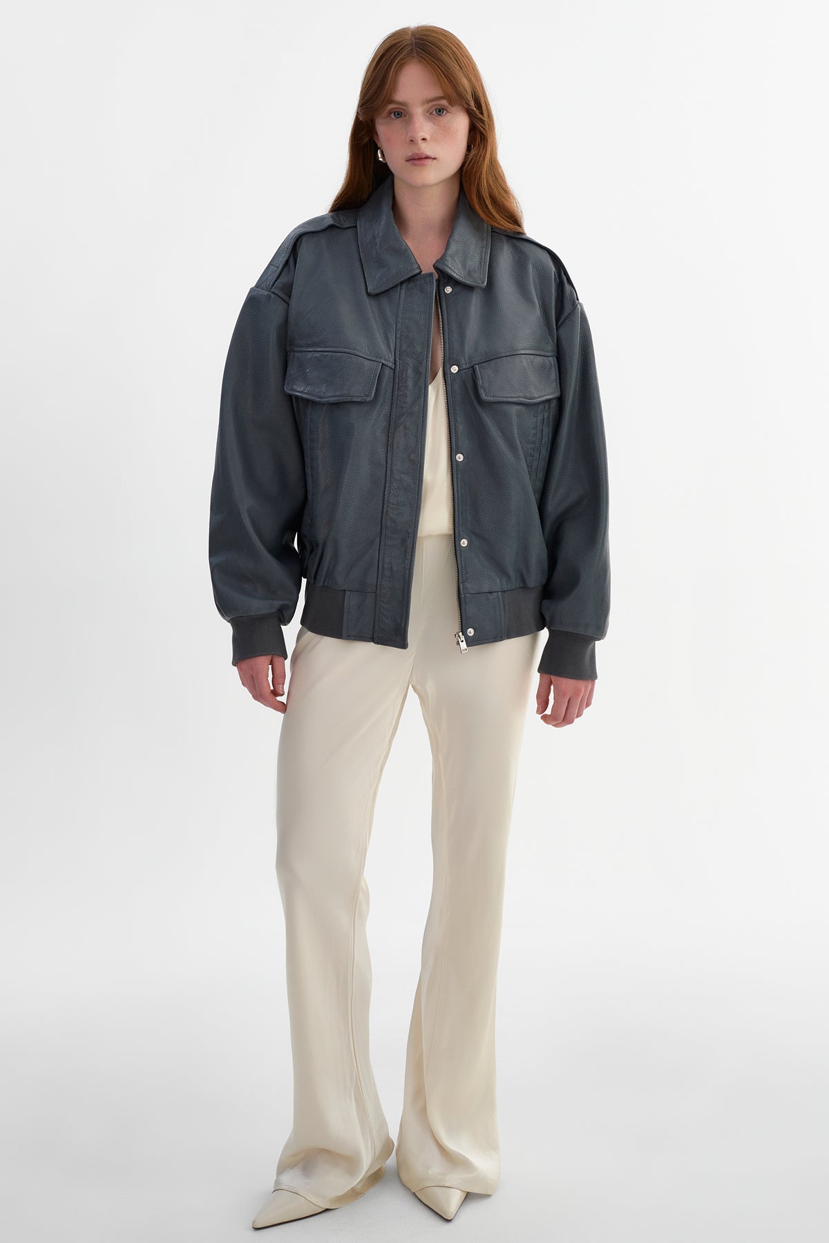 Leather Bomber Jacket