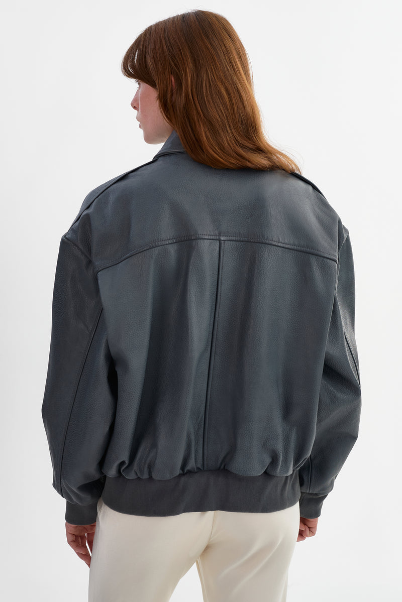 Leather Bomber Jacket
