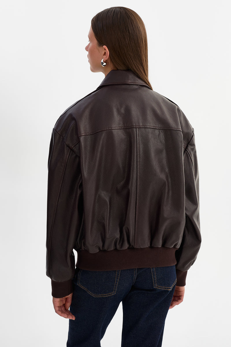Leather Bomber Jacket
