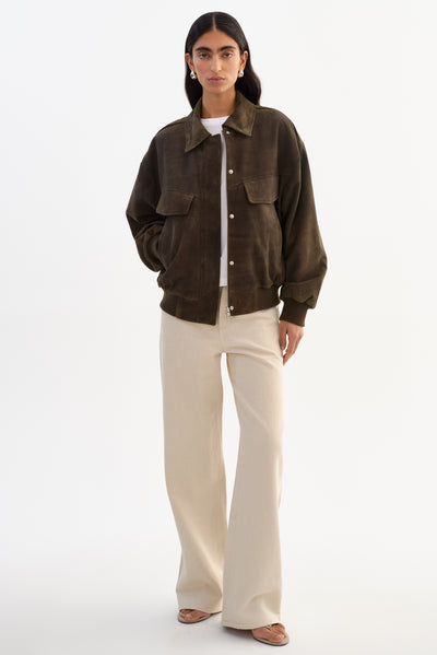 TREVANNA S | Suede Bomber Jacket