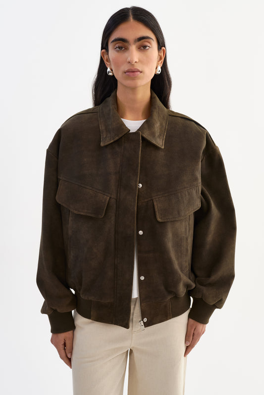 TREVANNA S | Suede Bomber Jacket