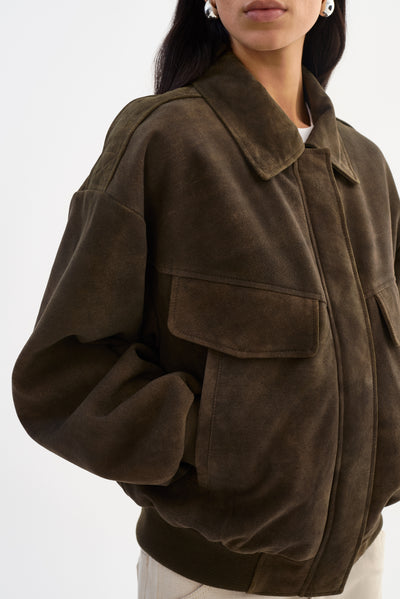 TREVANNA S | Suede Bomber Jacket