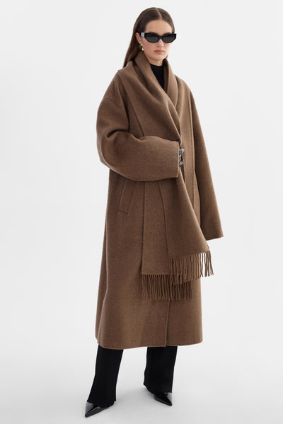 TWILA | Wool Scarf Coat
