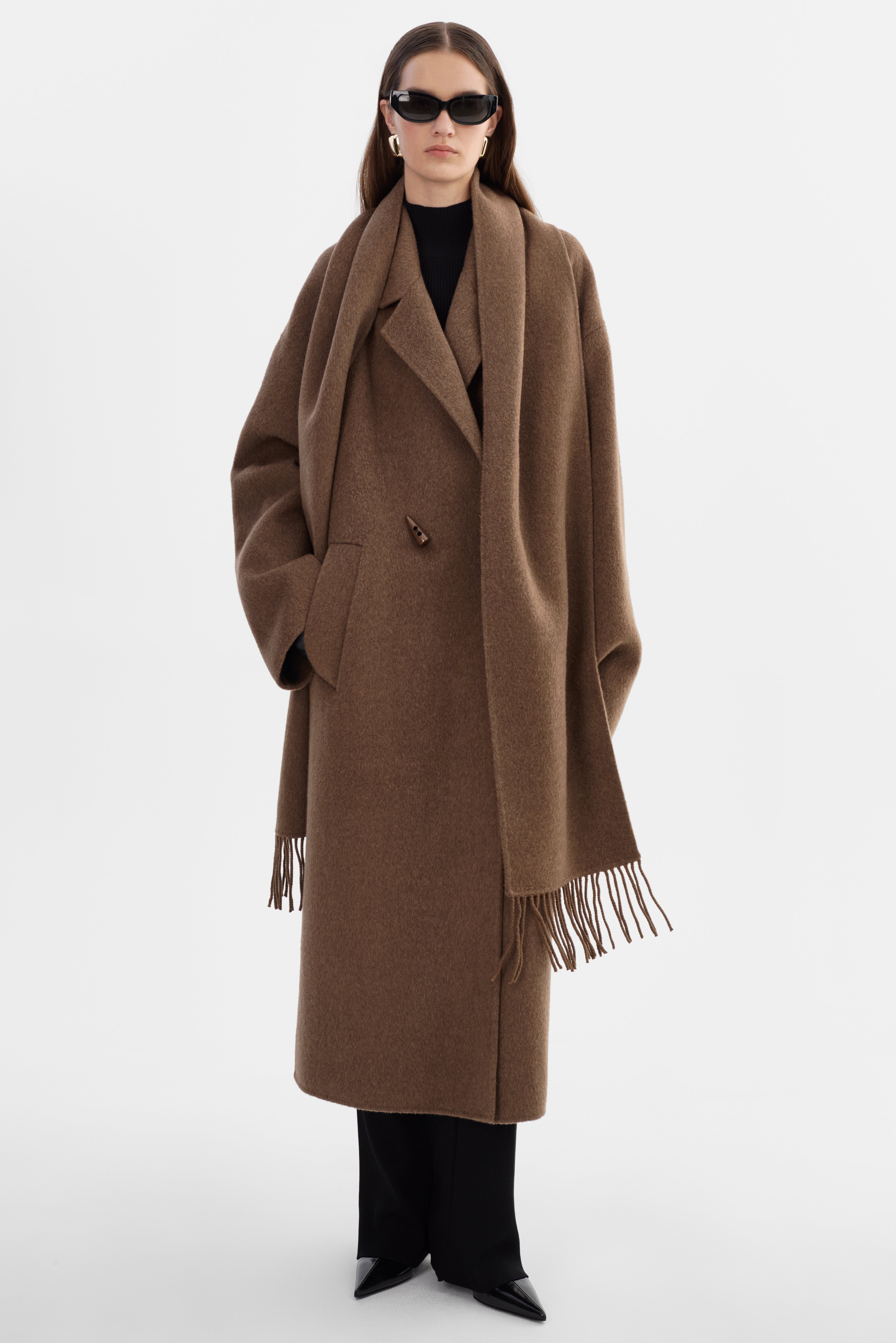 TWILA | Manteau écharpe en laine