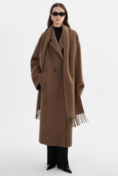 TWILA | Wool Scarf Coat