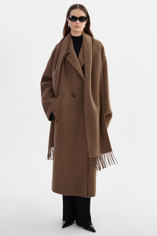 TWILA | Wool Scarf Coat