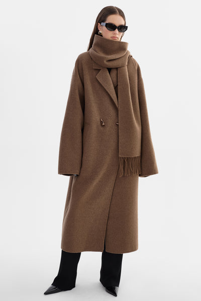 TWILA | Wool Scarf Coat