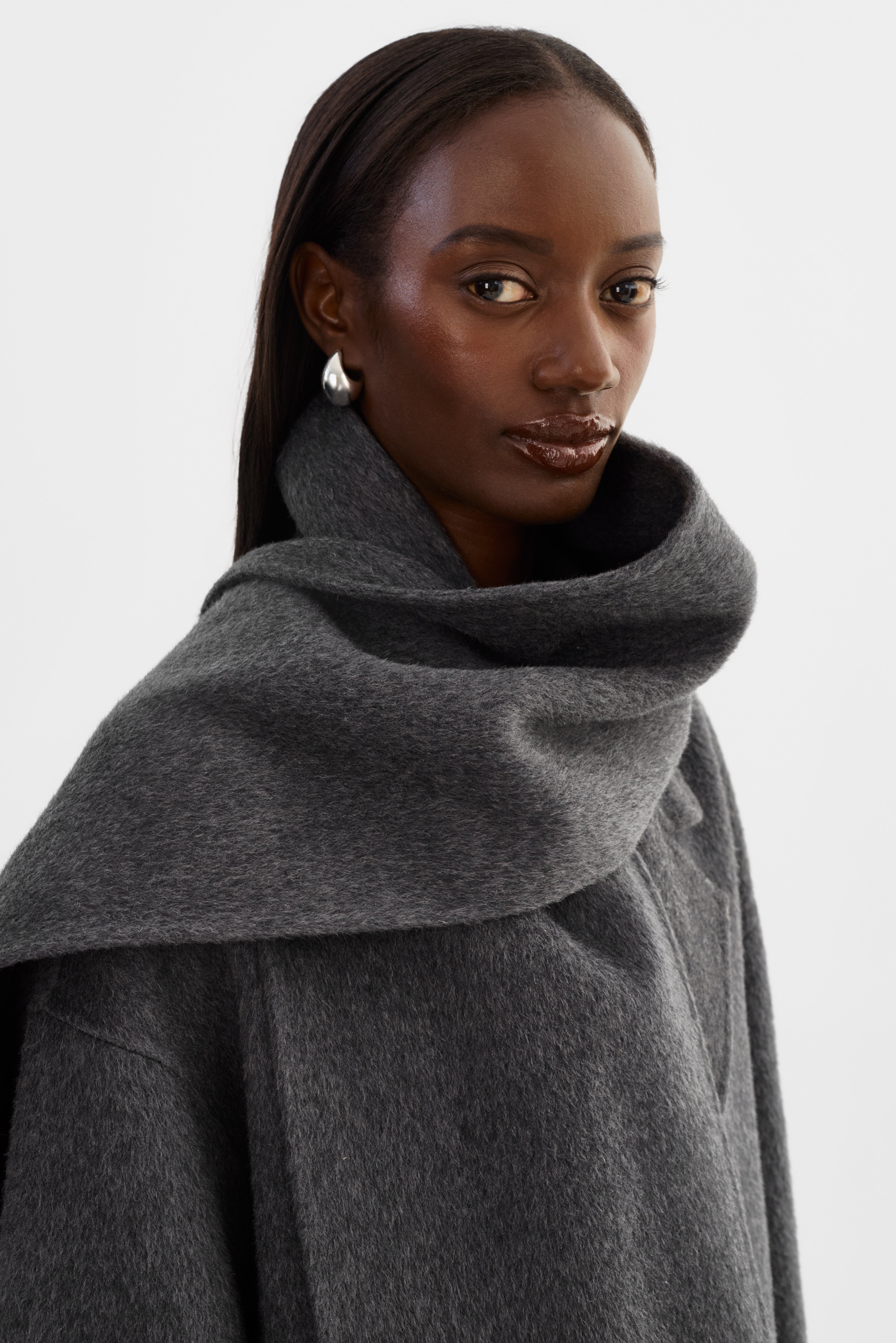 TWILA | Manteau écharpe en laine