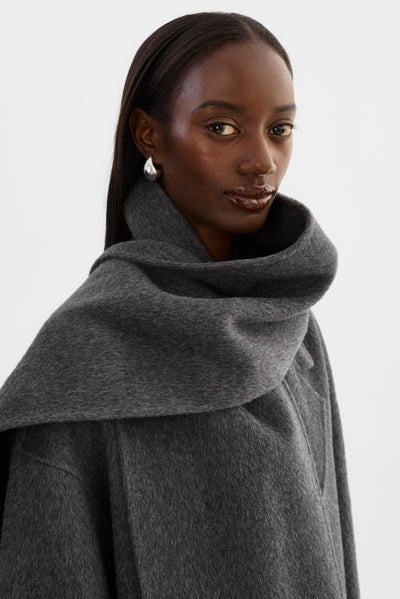 TWILA | Wool Scarf Coat