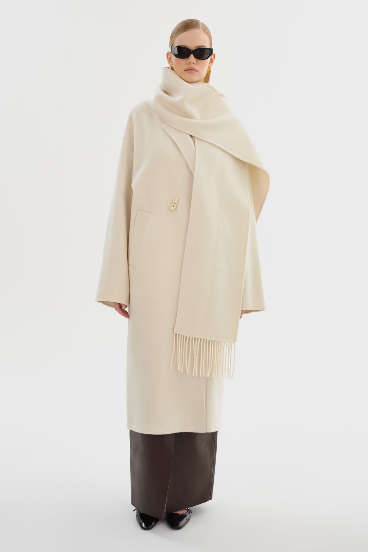 TWILA Wool Scarf Coat