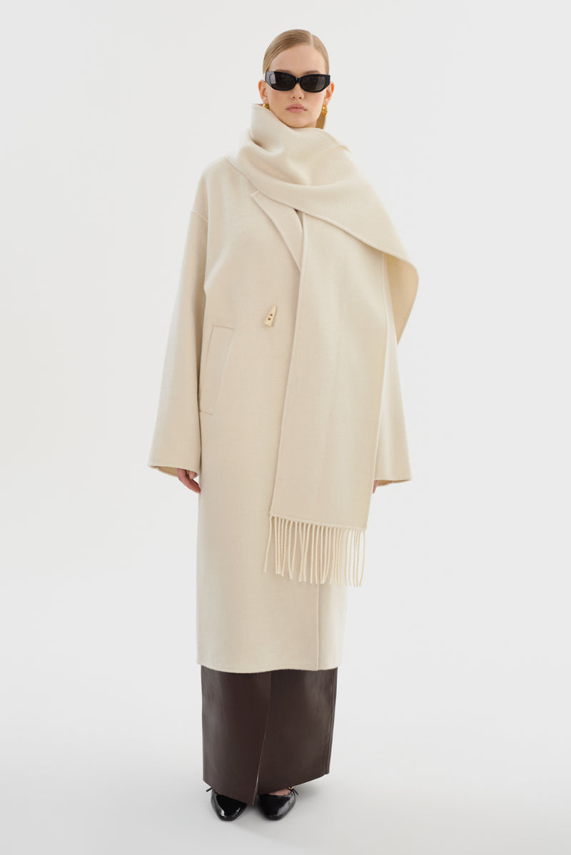 TWILA Wool Scarf Coat