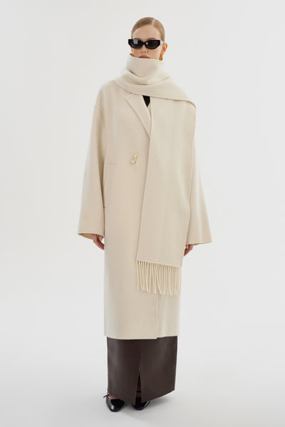 TWILA | Wool Scarf Coat