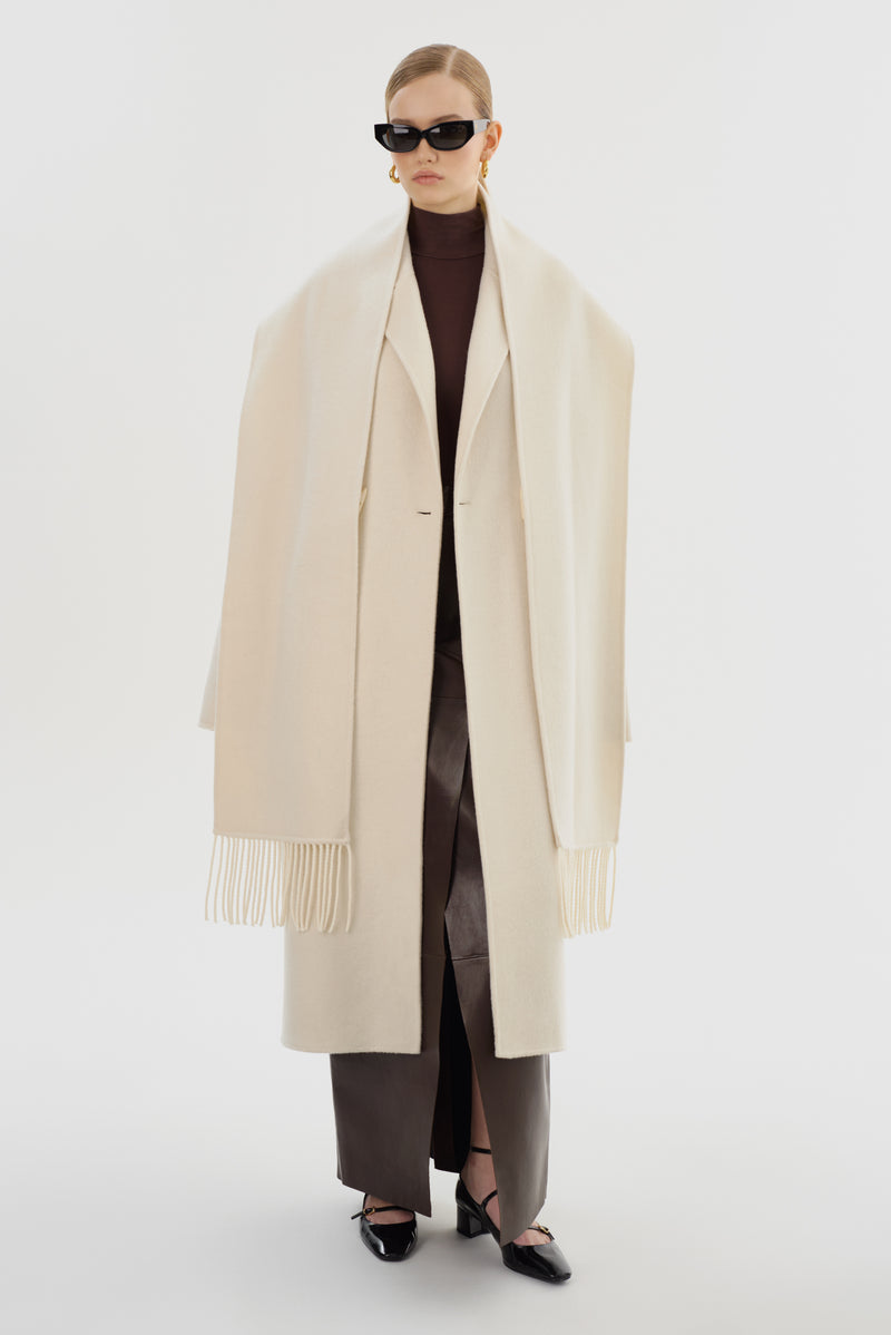 TWILA Wool Scarf Coat
