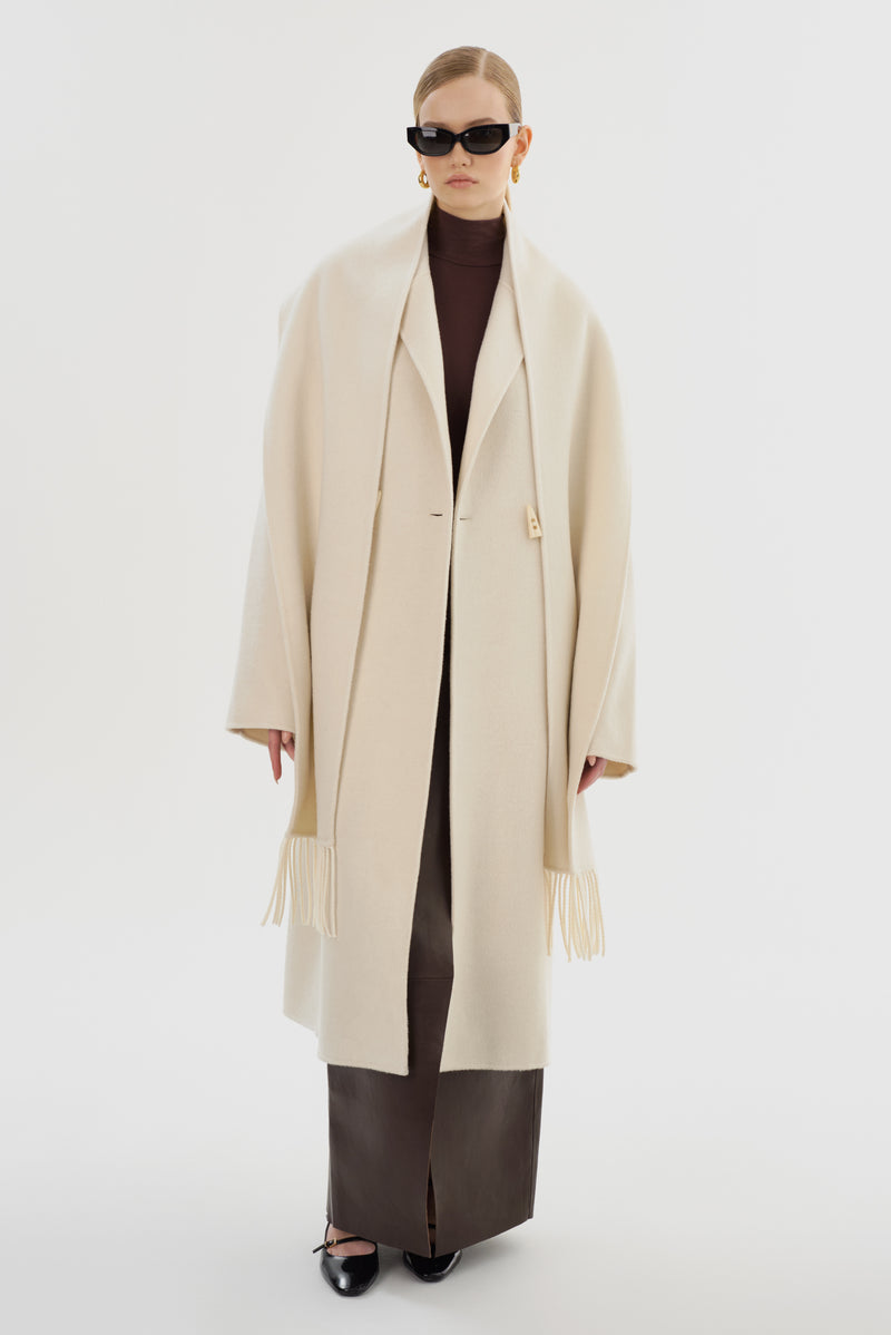 TWILA Wool Scarf Coat