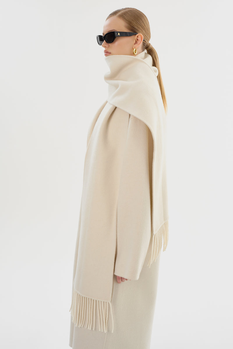 TWILA Wool Scarf Coat