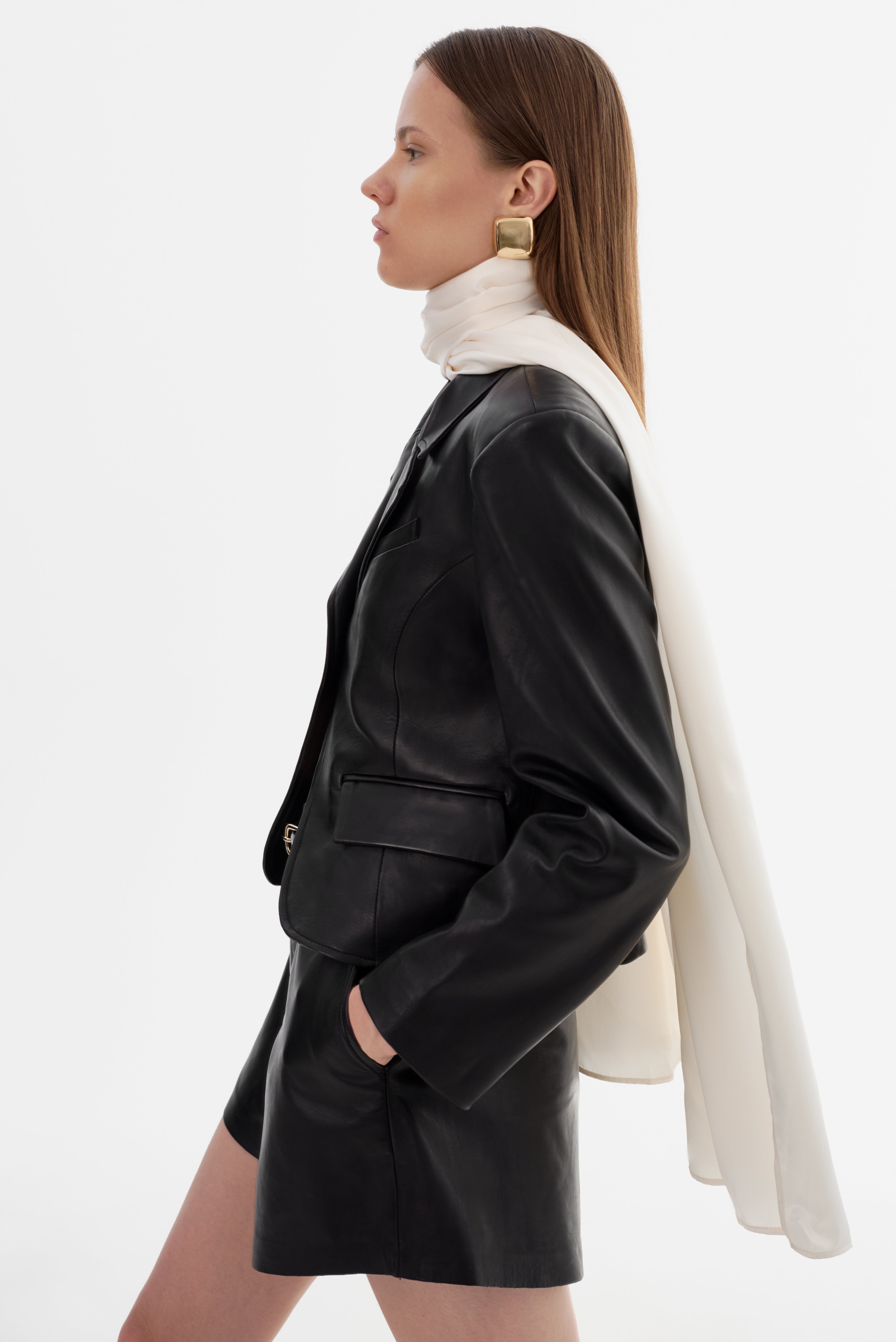 VALENTINA | Micro Leather Blazer