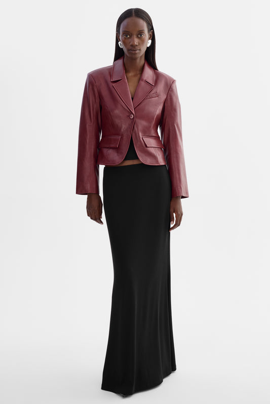 VALENTINA | Micro Leather Blazer