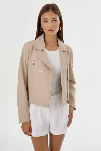 VALERIA | Leather Biker Jacket