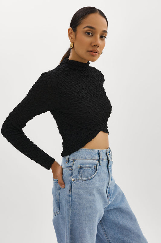VELMA | Crossover Long Sleeve Top