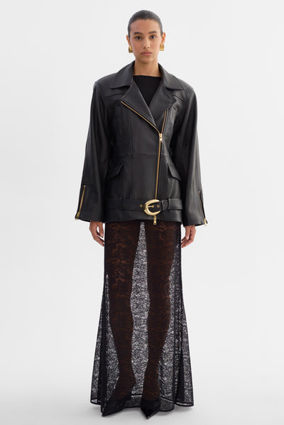 VENETIA | Belted Leather Jacket