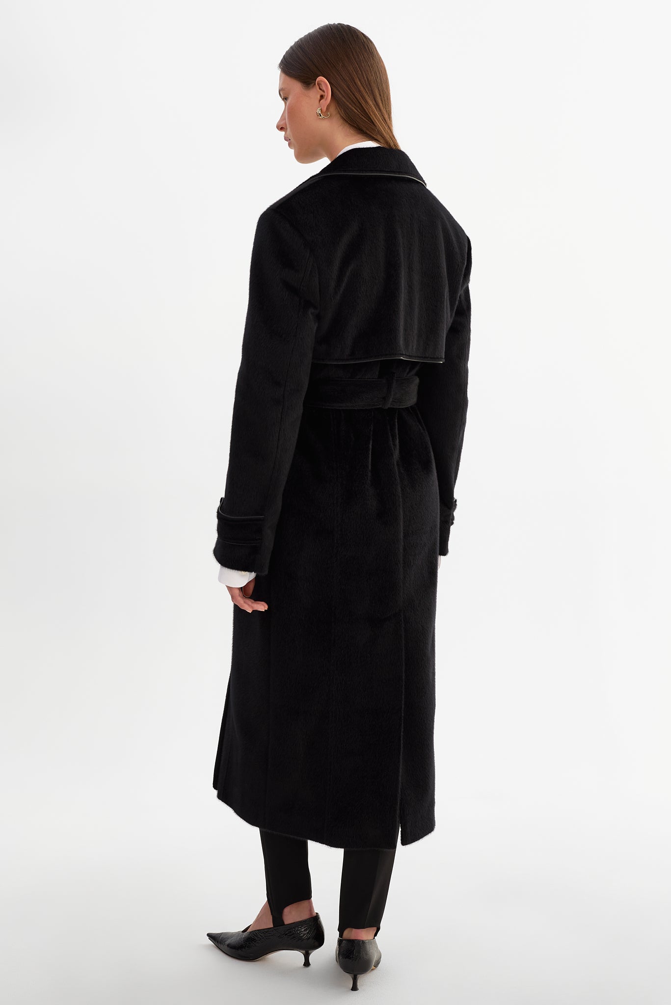 WILDA | Faux Hair On Trench Coat